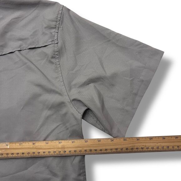 Hooey Short Sleeve Shirt Men’s Large Gray Pearl Snap - Picture 8 of 9